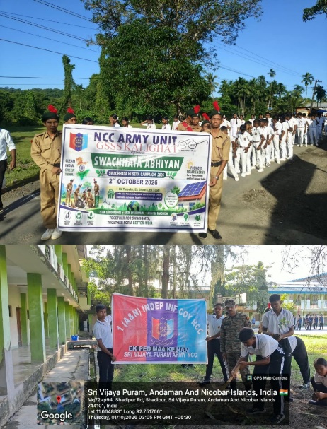 NCC Cadets Undertake Swachhata Drives and Plant 205 Saplings Across A&N Islands