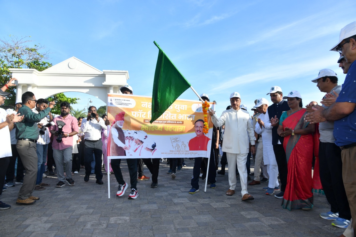 Hon’ble Lt. Governor flags off ‘Nasha Mukt Yuva for Viksit Bharat’ Health Walk